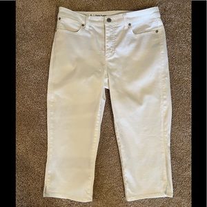 Talbots white jean capris